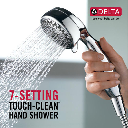 75700 Delta Shower Mount Hand Held Shower Head, 6Spray Detachable